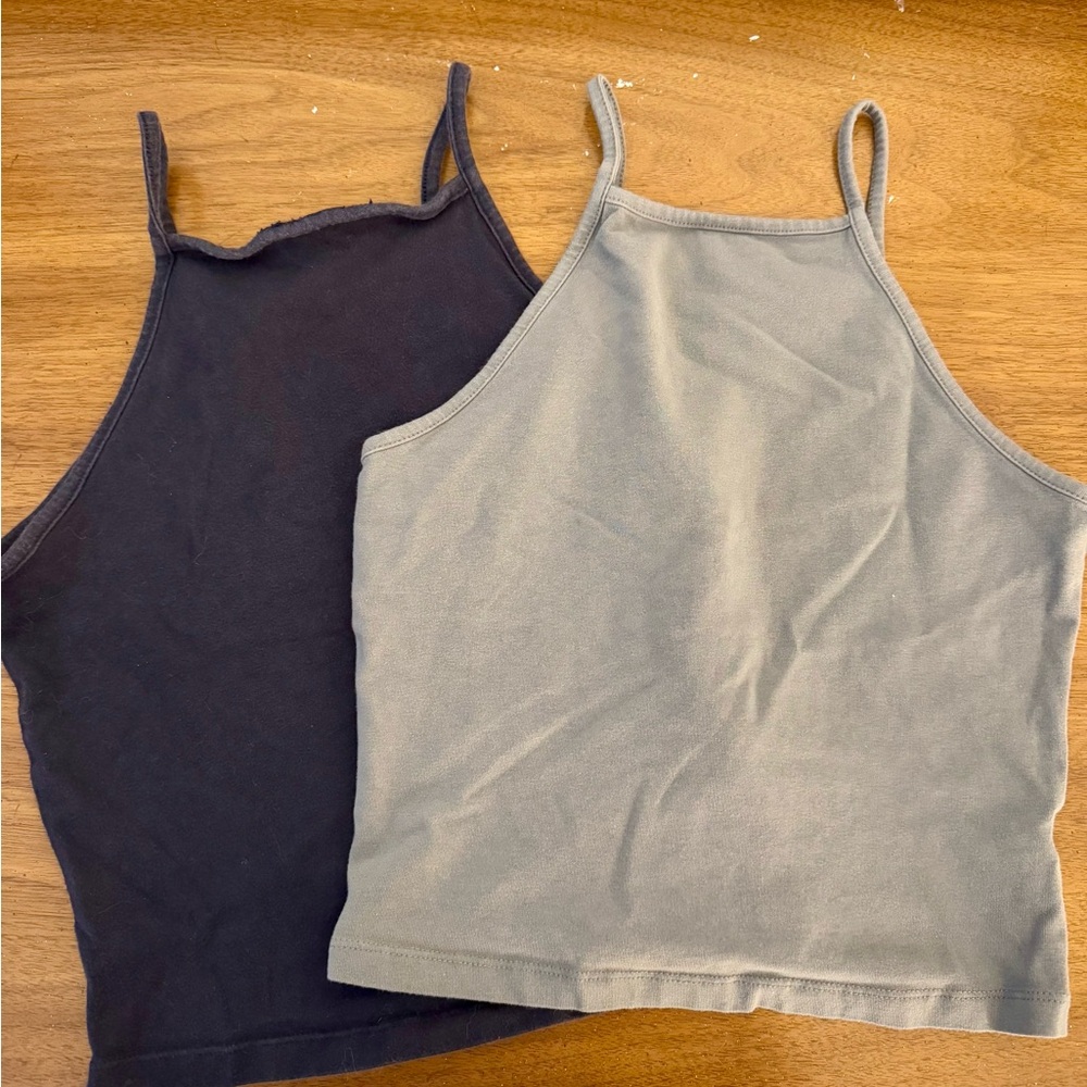 Women's Sleeveless Tops - Black and Gray
